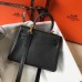 Hermes Black Clemence Kelly 20cm GHW Bag