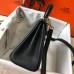 Hermes Black Clemence Kelly 20cm GHW Bag