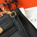 Hermes Black Clemence Kelly 20cm GHW Bag