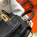 Hermes Black Clemence Kelly 20cm GHW Bag