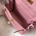 Hermes Pink Clemence Kelly 20cm GHW Bag