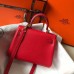 Hermes Red Clemence Kelly 20cm GHW Bag
