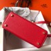 Hermes Red Clemence Kelly 20cm GHW Bag