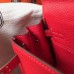 Hermes Red Clemence Kelly 20cm GHW Bag