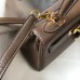 Hermes Etoupe Clemence Kelly 20cm GHW Bag