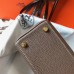 Hermes Etoupe Clemence Kelly 20cm GHW Bag