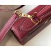 Hermes Bordeaux Clemence Kelly 25cm GHW Bag