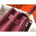 Hermes Bordeaux Clemence Kelly 25cm GHW Bag