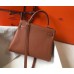 Hermes Brown Clemence Kelly 25cm GHW Bag