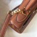 Hermes Brown Clemence Kelly 25cm GHW Bag