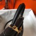 Hermes Black Clemence Kelly 25cm GHW Bag