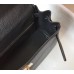 Hermes Black Clemence Kelly 25cm GHW Bag