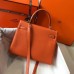 Hermes Orange Clemence Kelly 25cm GHW Bag
