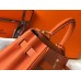 Hermes Orange Clemence Kelly 25cm GHW Bag