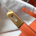 Hermes Orange Clemence Kelly 25cm GHW Bag