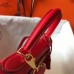 Hermes Red Clemence Kelly 25cm GHW Bag