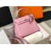 Hermes Pink Epsom Kelly 25cm Sellier Handmade Bag