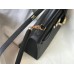 Hermes Black Epsom Kelly 25cm Sellier Handmade Bag