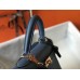 Hermes Blue Agate Clemence Kelly Retourne 28cm Handmade Bag