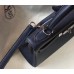 Hermes Navy Blue Clemence Kelly 28cm Bag