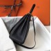 Hermes Black Clemence Kelly 28cm Bag