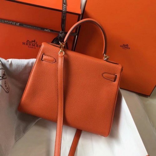 Hermes Sac a Depeches Bag Clemence 27 Orange 2121182