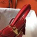 Hermes Red Clemence Kelly 28cm Bag