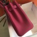 Hermes Rose Red Clemence Kelly 28cm Bag