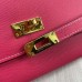 Hermes Kelly Longue Wallet In rose Clemence Leather