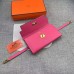 Hermes Kelly Longue Wallet In rose Clemence Leather