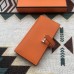 Hermes Orange Epsom Bearn Gusset Wallet