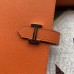 Hermes Orange Epsom Bearn Gusset Wallet