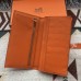 Hermes Orange Epsom Bearn Gusset Wallet