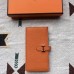 Hermes Orange Epsom Bearn Gusset Wallet