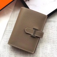 Hermes Bearn Mini Wallet In Taupe Epsom Leather Hermes Bearn Mini Wallet In Taupe Epsom Leather