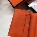 Hermes Bearn Mini Wallet In Orange Epsom Leather