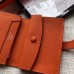 Hermes Bearn Mini Wallet In Orange Epsom Leather