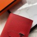 Hermes Bearn Mini Wallet In Red Epsom Leather