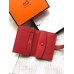 Hermes Bearn Mini Wallet In Red Epsom Leather