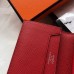 Hermes Bearn Mini Wallet In Red Epsom Leather