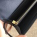 Hermes Kelly Classic Long Wallet In Navy Epsom Leather