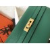 Hermes Kelly Classic Long Wallet In Malachite Epsom Leather