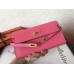 Hermes Kelly Classic Long Wallet In Pink Epsom Leather