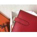 Hermes Kelly Classic Long Wallet In Red Epsom Leather