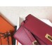 Hermes Kelly Classic Long Wallet In Ruby Epsom Leather