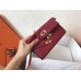 Hermes Kelly Classic Long Wallet In Ruby Epsom Leather