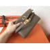 Hermes Kelly Classic Long Wallet In Taupe Epsom Leather