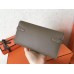 Hermes Kelly Classic Long Wallet In Taupe Epsom Leather