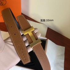 Hermes Constance Belt Buckle  Brown & Black Clemence 32 MM Strap