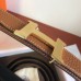 Hermes Constance Belt Buckle  Brown & Black Clemence 32 MM Strap